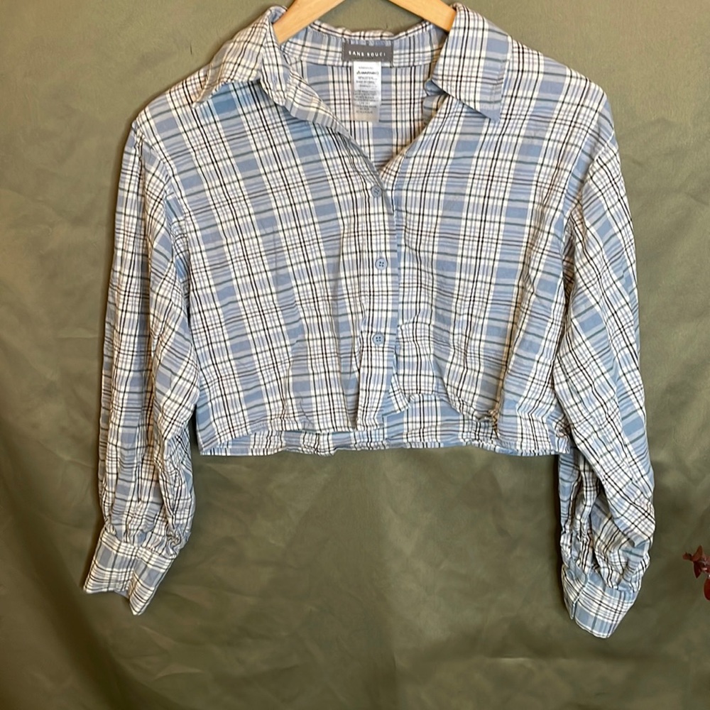 Sans souci crop button up